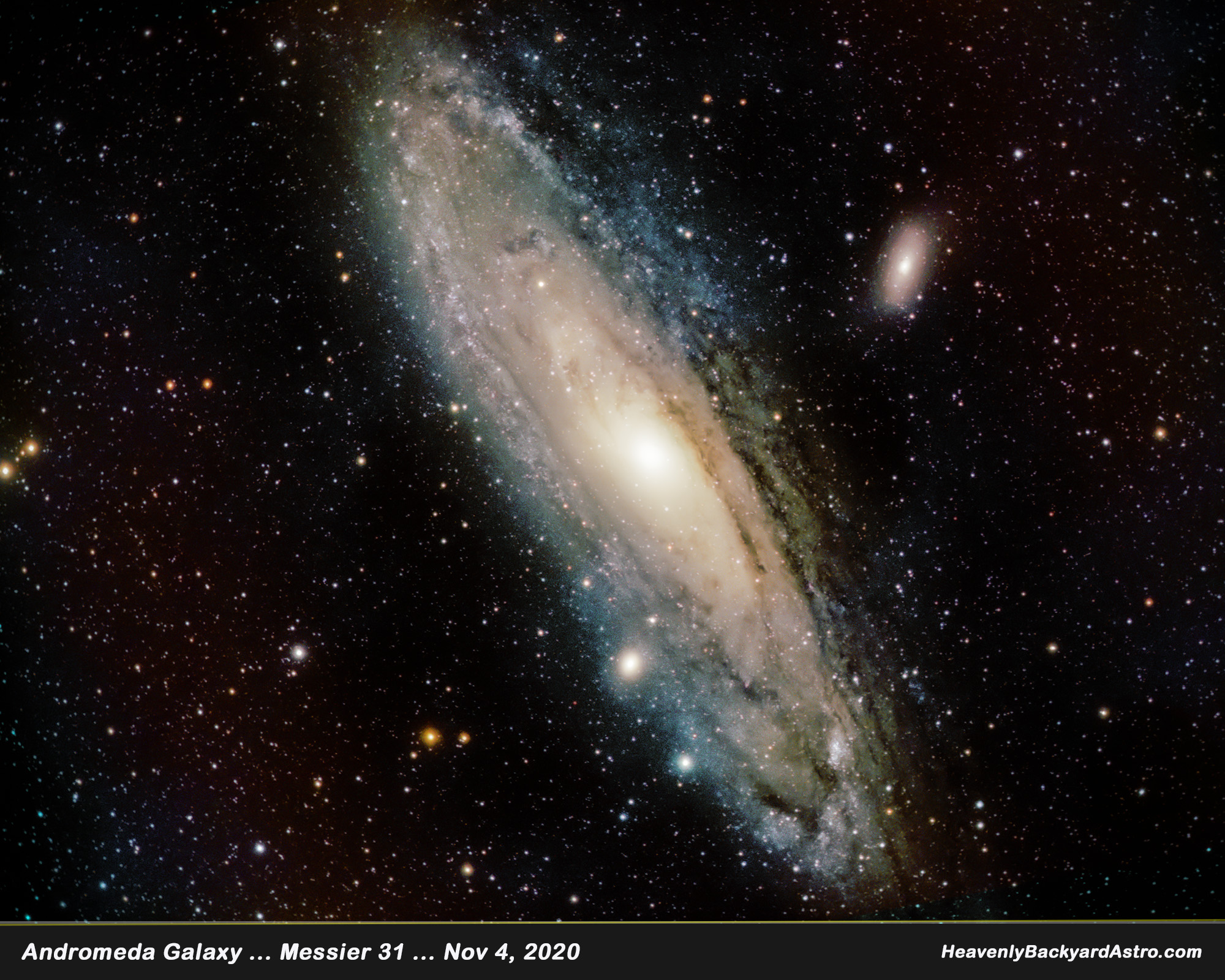 The Andromeda Galaxy on Nov 4, 2020  ... Click on image for larger view