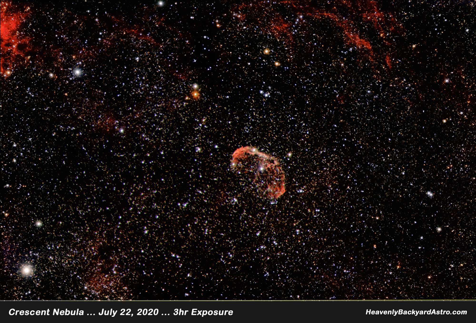 The Crescent Nebula ...  July 22, 2020  ... Click on image for larger view