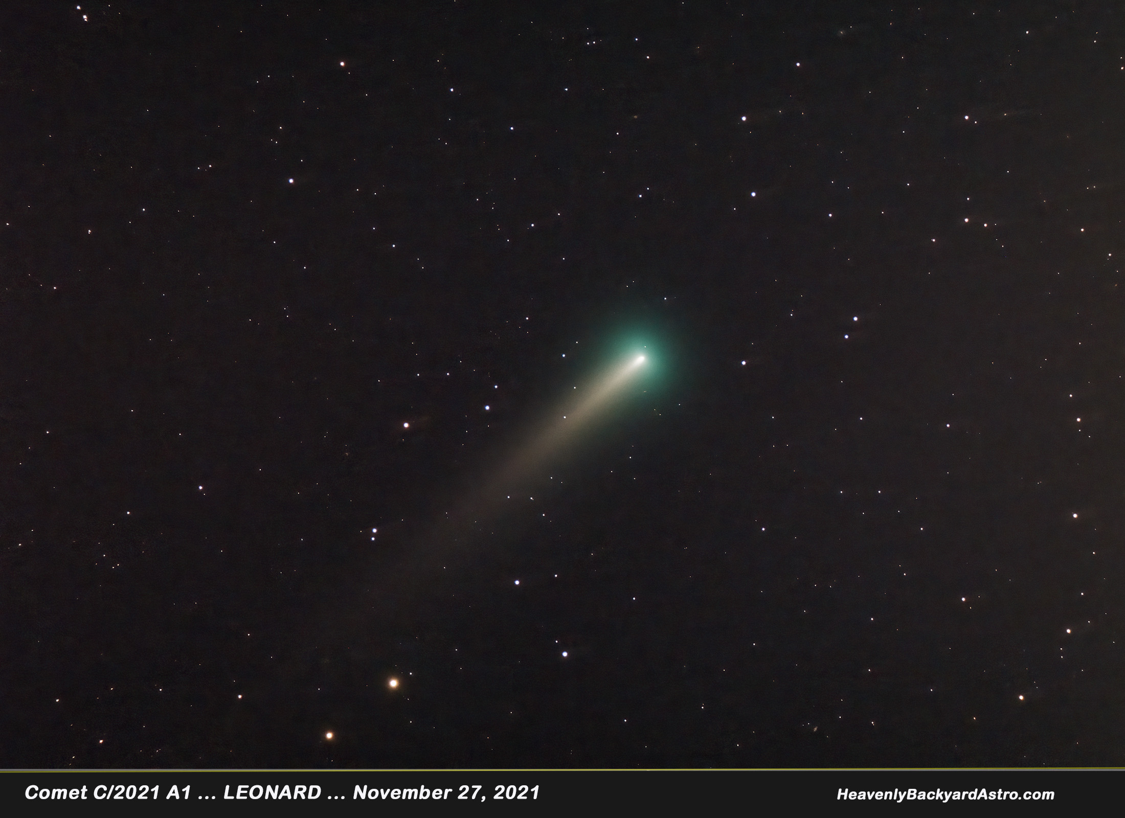 Comet Leonard December 1, 2021  ... Click on image for larger view