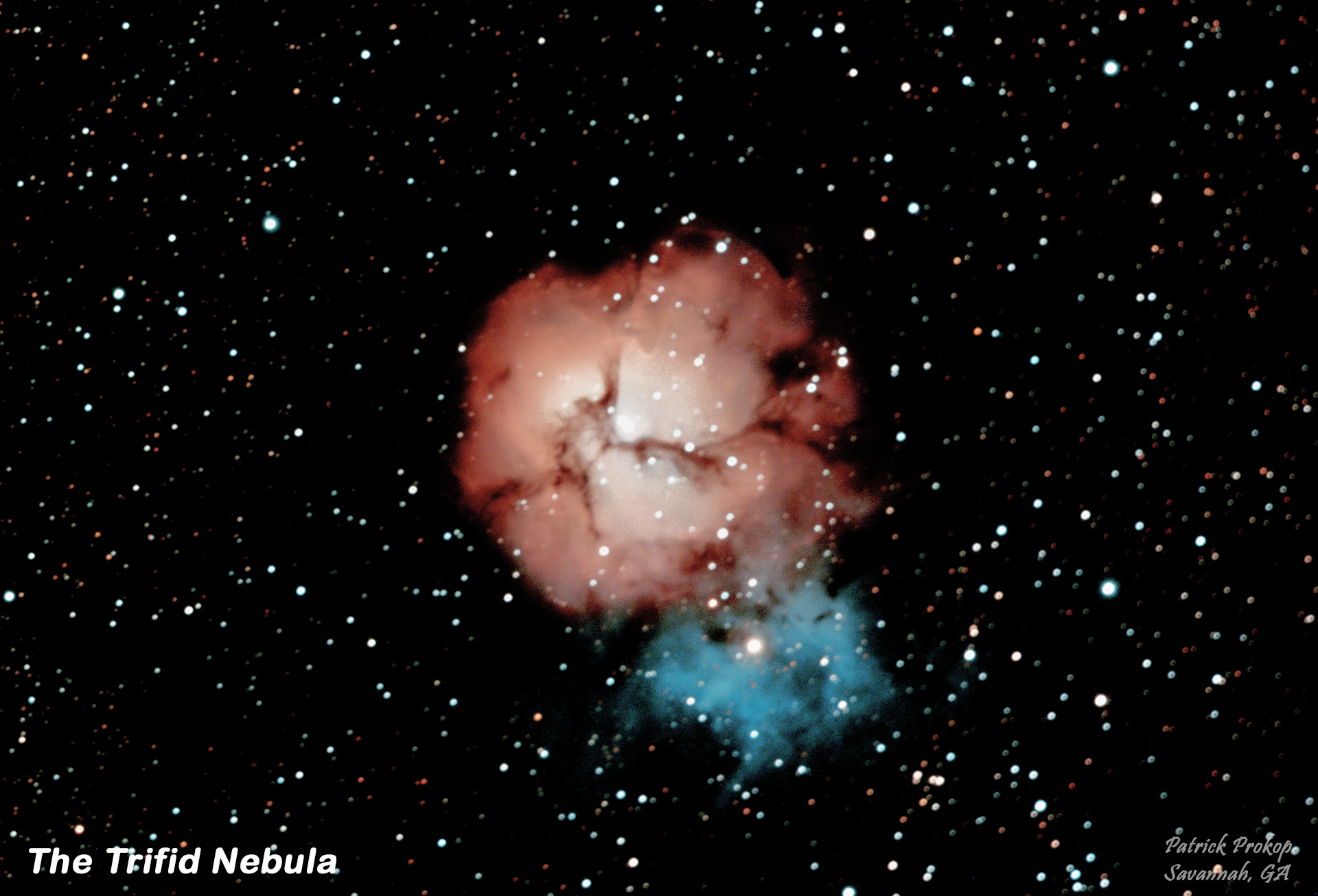 The Trifid Nebula, July 28, 2019  ... Click on image for larger view