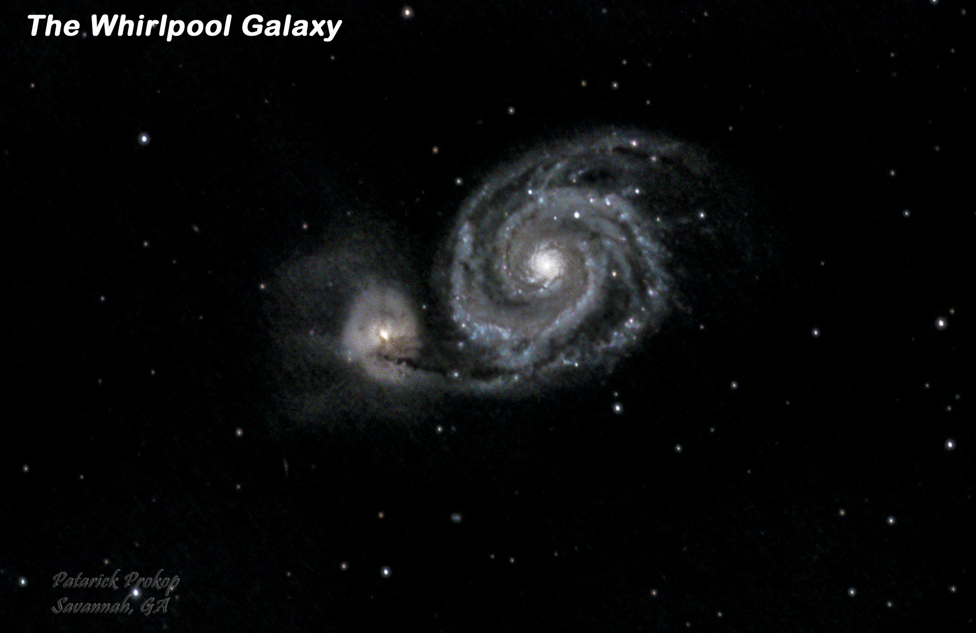 The Whirlpool Galaxy, M51, January 30, 2019  ... Click on image for larger view