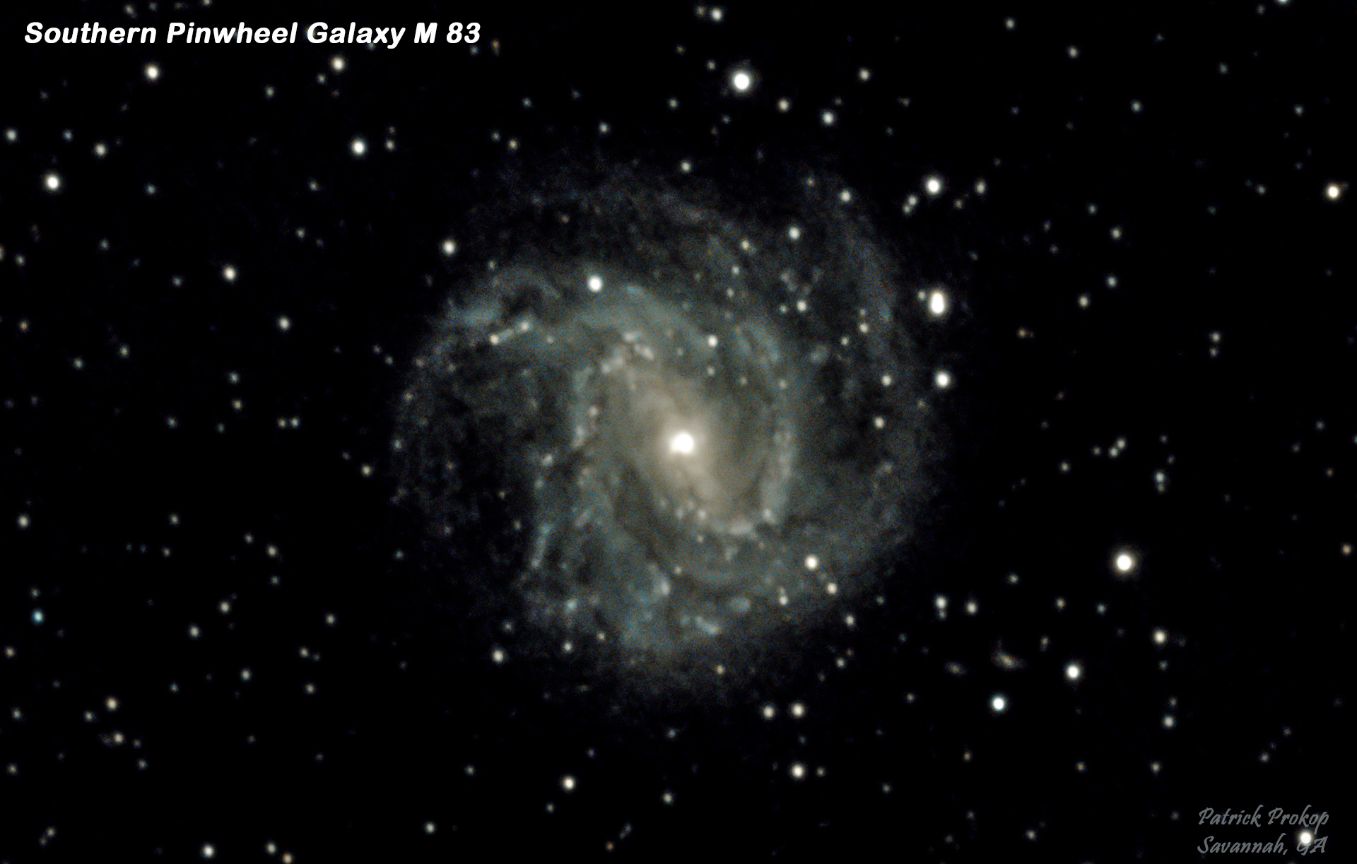 The Southern Pinwheel Galaxy, April 26, 2019  ... Click on image for larger view