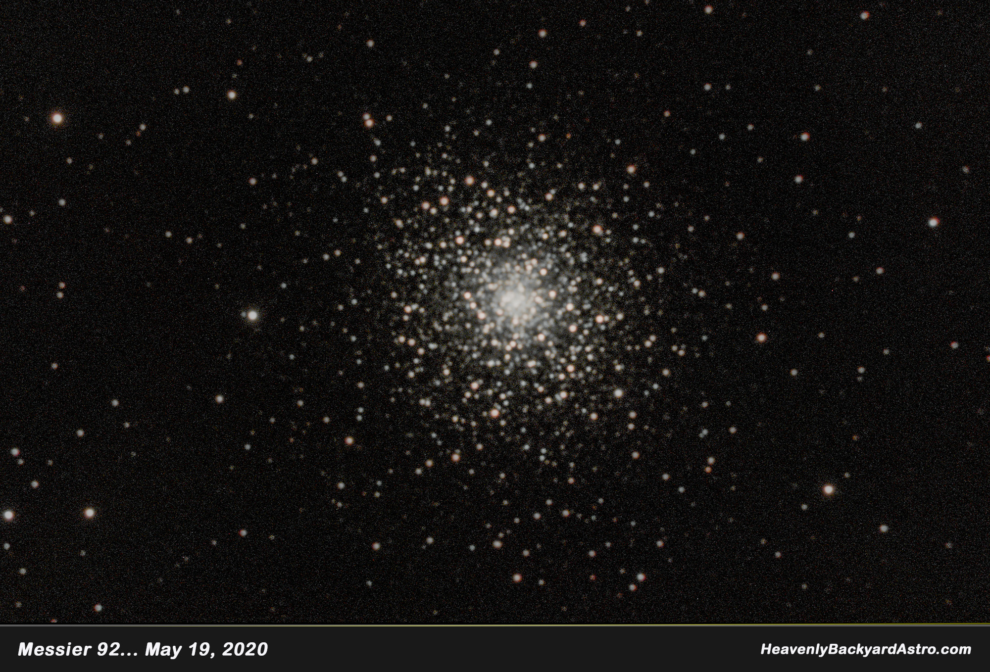 Messier 92, May 19, 2020  ... Click on image for larger view