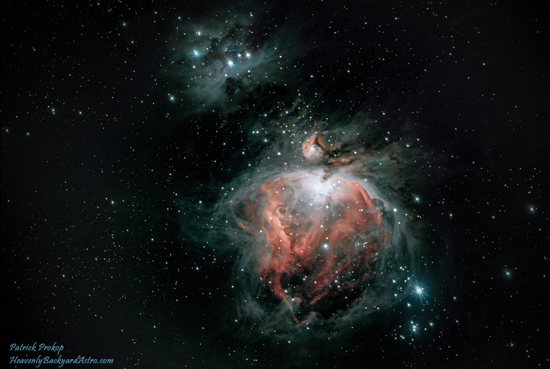 The Orion Nebula 30 min exposure ... November 19, 2019  ... Click on image for larger view