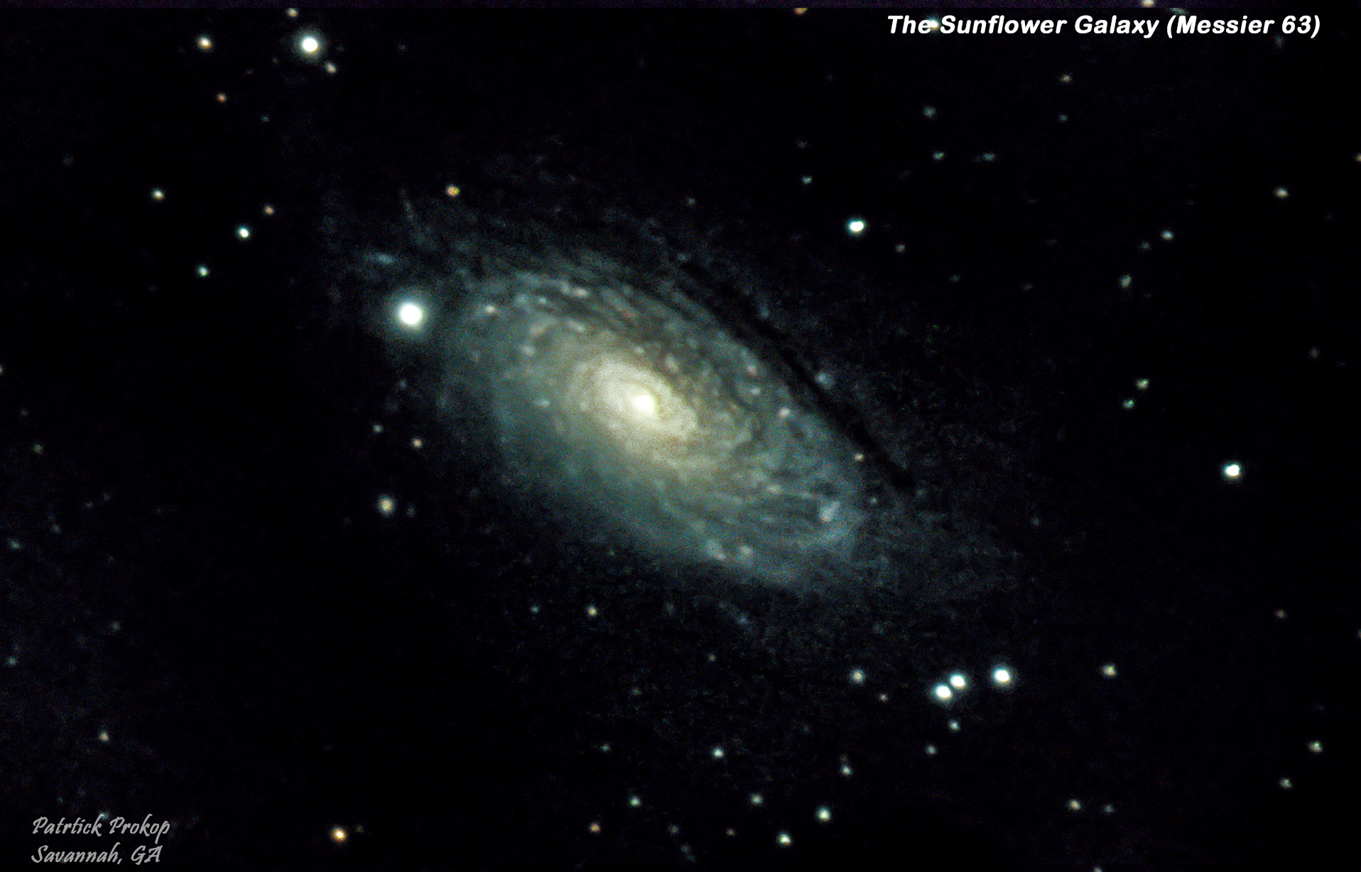 The Sunflower Galaxy, March 5, 2019  ... Click on image for larger view