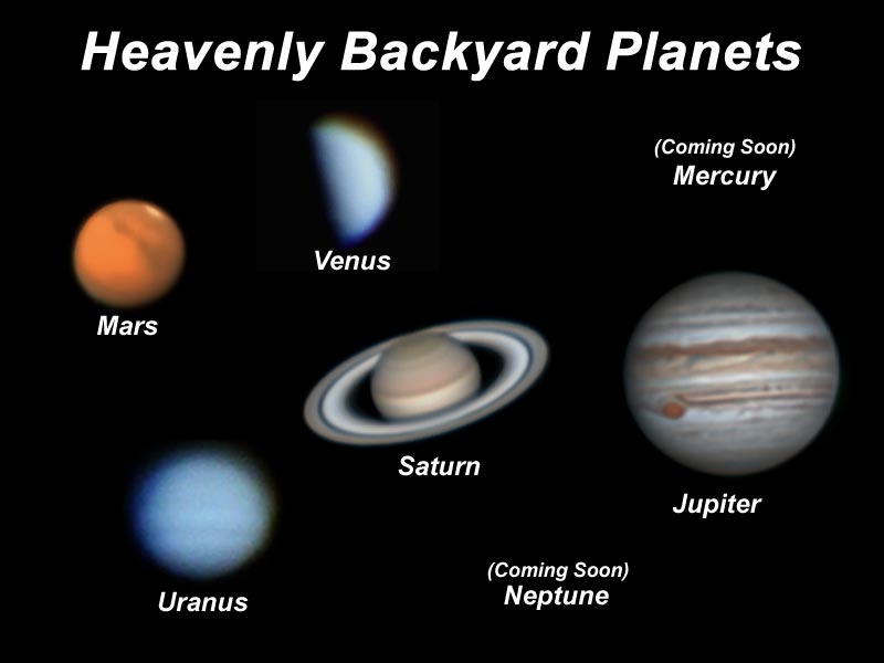 The Planets ... Click on any planet for more inforation