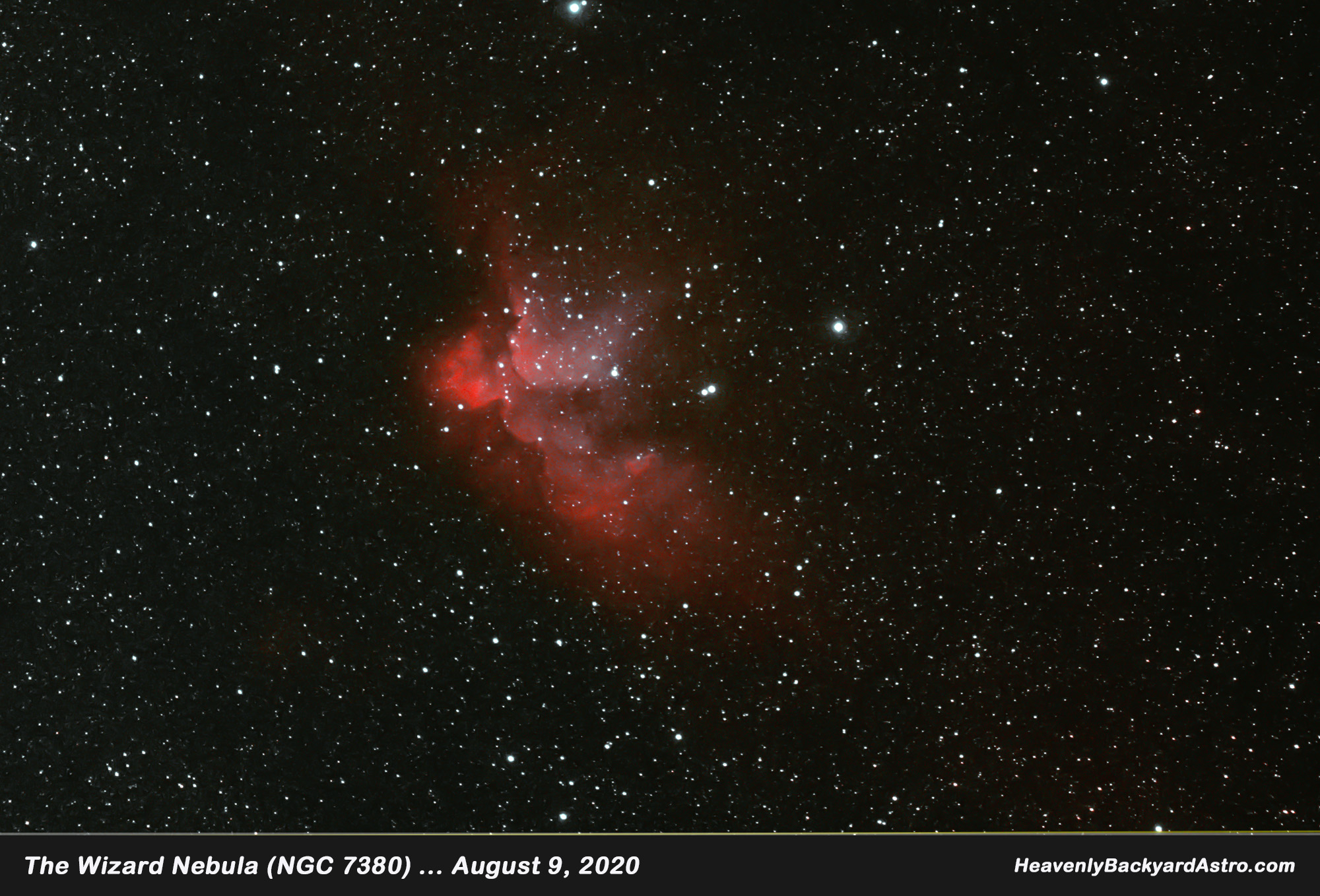 The Wizard Nebula ... NGC 7380, in standard RGB format  ... Click on image for larger view