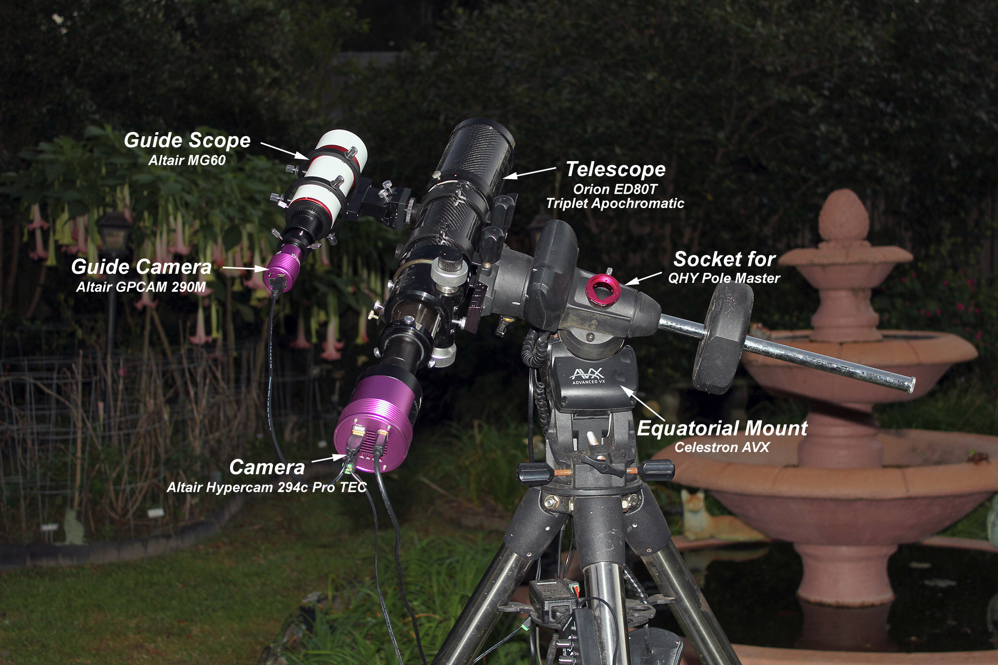 The Telescope and Rig that I used  ... Click on image for larger view